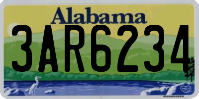 AL license plate 3AR6234