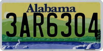 AL license plate 3AR6304