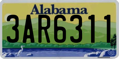 AL license plate 3AR6311