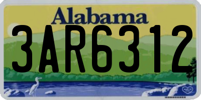 AL license plate 3AR6312
