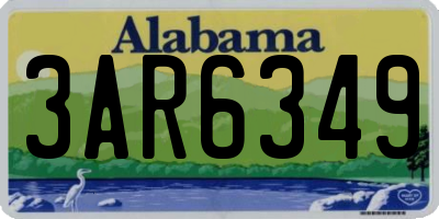 AL license plate 3AR6349