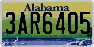 AL license plate 3AR6405