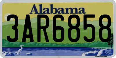 AL license plate 3AR6858