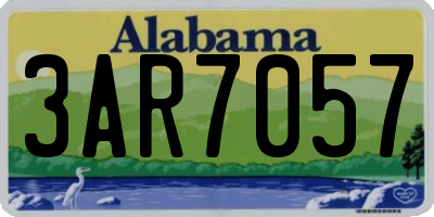 AL license plate 3AR7057