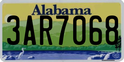 AL license plate 3AR7068