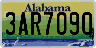AL license plate 3AR7090
