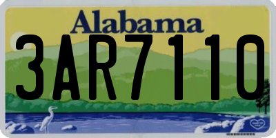 AL license plate 3AR7110