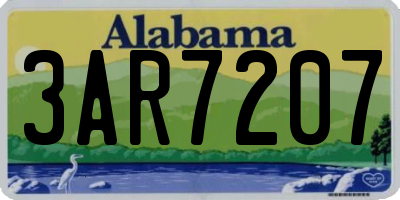 AL license plate 3AR7207