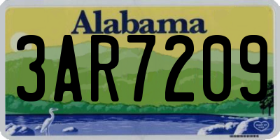 AL license plate 3AR7209