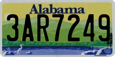 AL license plate 3AR7249
