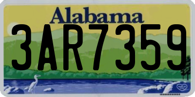 AL license plate 3AR7359
