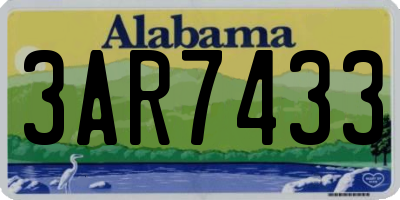 AL license plate 3AR7433