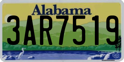 AL license plate 3AR7519