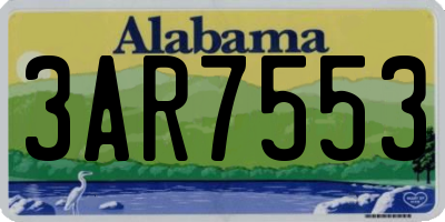 AL license plate 3AR7553
