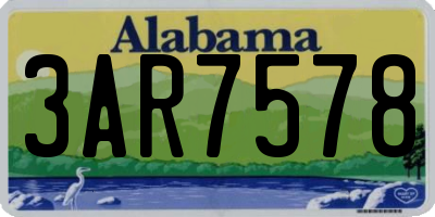 AL license plate 3AR7578