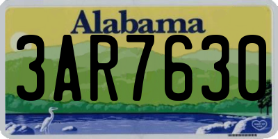 AL license plate 3AR7630