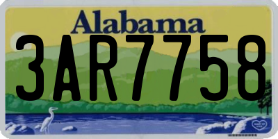 AL license plate 3AR7758