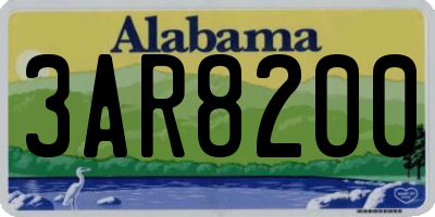 AL license plate 3AR8200