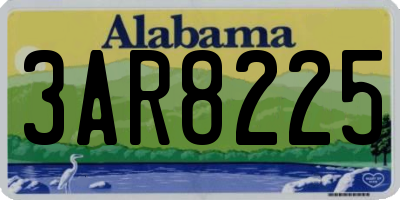 AL license plate 3AR8225