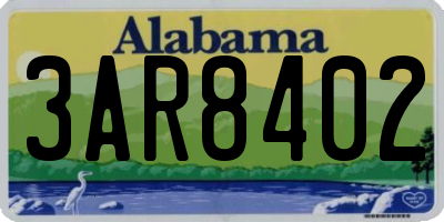 AL license plate 3AR8402