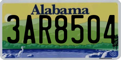 AL license plate 3AR8504