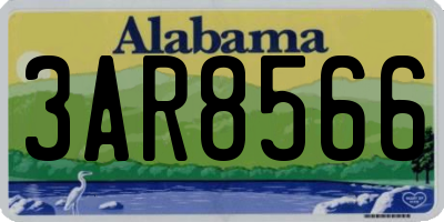 AL license plate 3AR8566