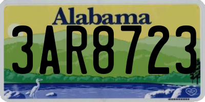 AL license plate 3AR8723