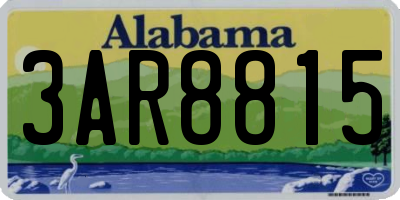 AL license plate 3AR8815