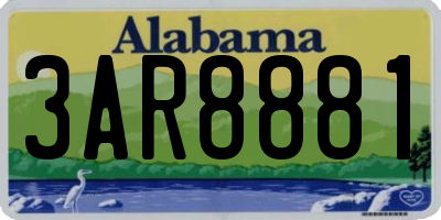 AL license plate 3AR8881