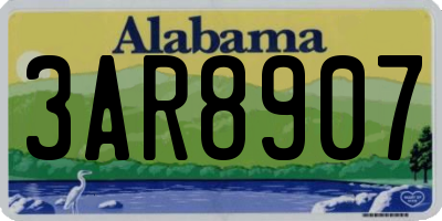 AL license plate 3AR8907