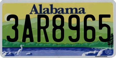 AL license plate 3AR8965