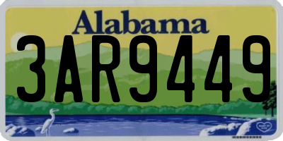 AL license plate 3AR9449