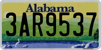 AL license plate 3AR9537