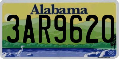 AL license plate 3AR9620