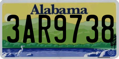 AL license plate 3AR9738