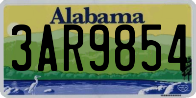 AL license plate 3AR9854