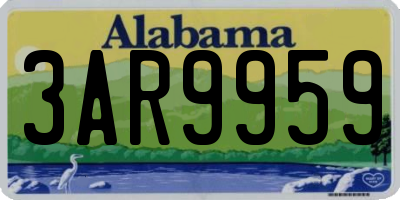 AL license plate 3AR9959