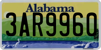 AL license plate 3AR9960