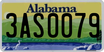 AL license plate 3AS0079