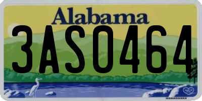 AL license plate 3AS0464