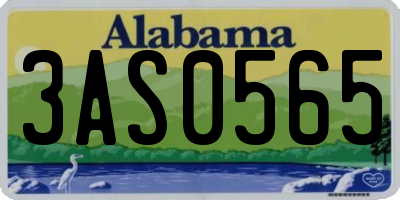 AL license plate 3AS0565