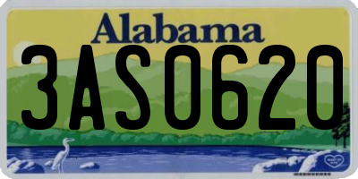 AL license plate 3AS0620