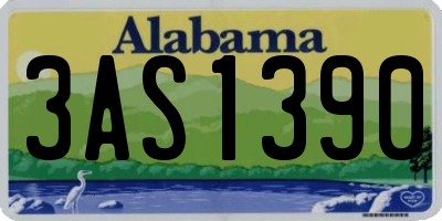 AL license plate 3AS1390