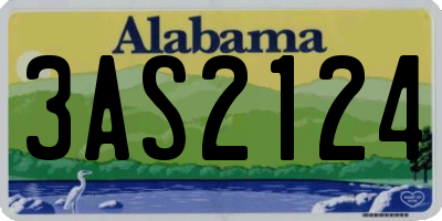 AL license plate 3AS2124