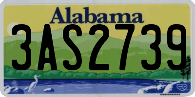 AL license plate 3AS2739