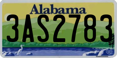 AL license plate 3AS2783