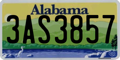 AL license plate 3AS3857