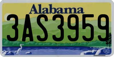 AL license plate 3AS3959
