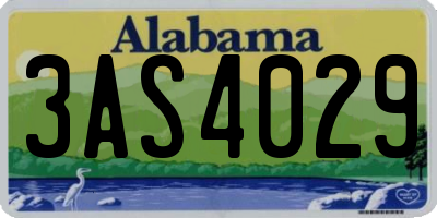 AL license plate 3AS4029