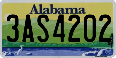 AL license plate 3AS4202